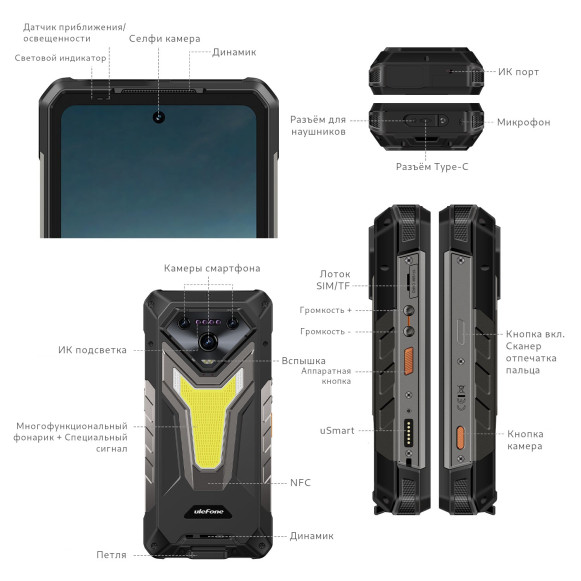 Смартфон Ulefone Armor 34 16/512Gb Pulse Black