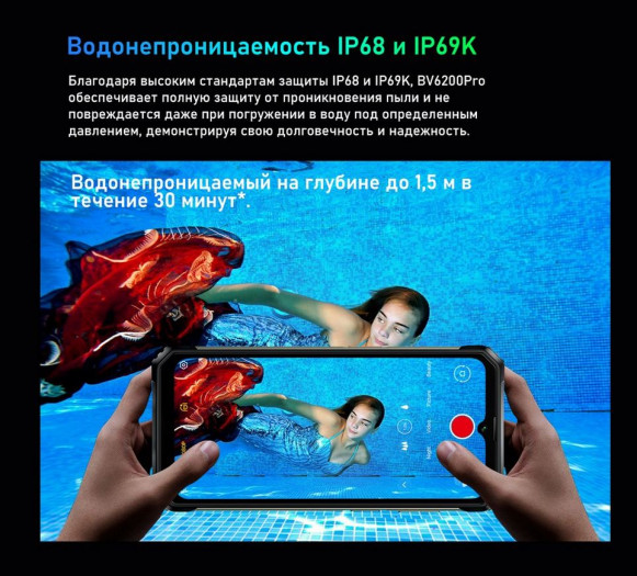 Смартфон Blackview BV6200 Pro 4/128Gb Black